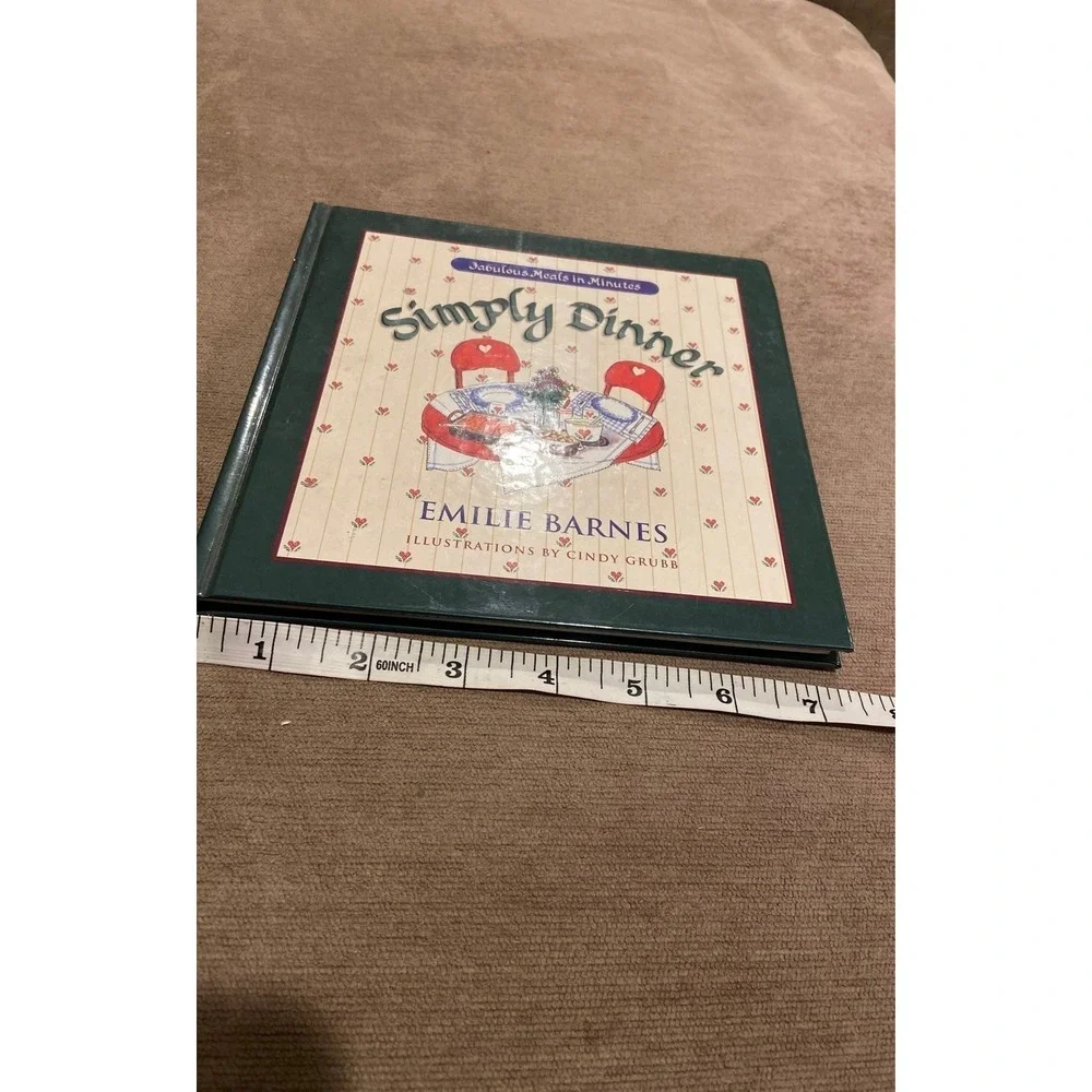 Emilie Barnes Simply Dinner Cookbook OS Green Good‎ Illustrated Hardcover 1998